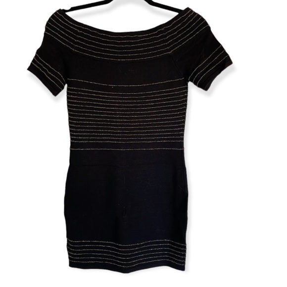 WOW Couture Black Bodycon Slip on Party Dress, Size Medium - Picture 2 of 11